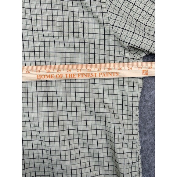 Peter Millar Plaid Long Sleeve Men's Button Down Shirt Green Brown Tan Plaid XL - Picture 6 of 8